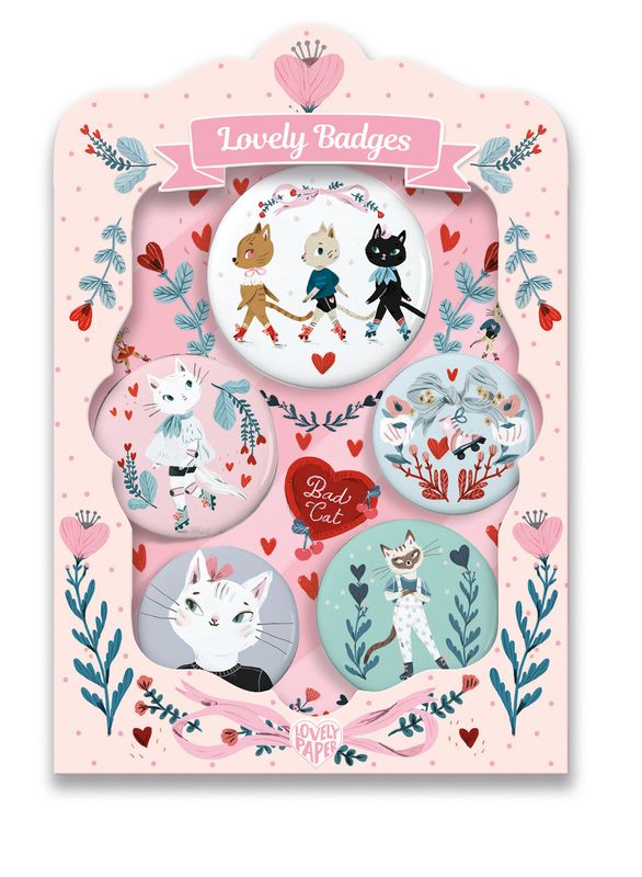 Cats lovely badges