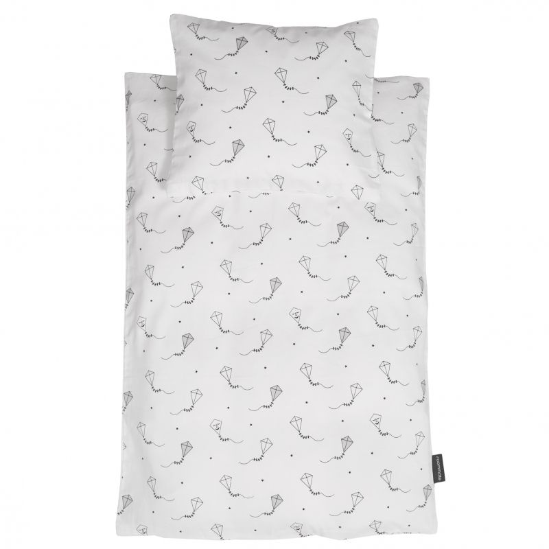 Kite bedset, junior white/black