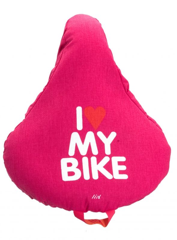 Liix Saddlecover I Love My Bike Pink
