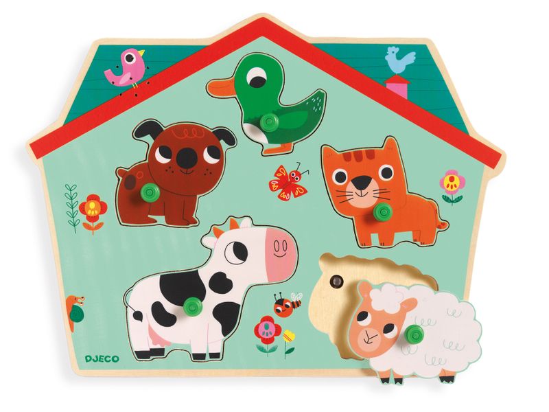 Sound Puzzle - Ouaf Woof, 5 pcs