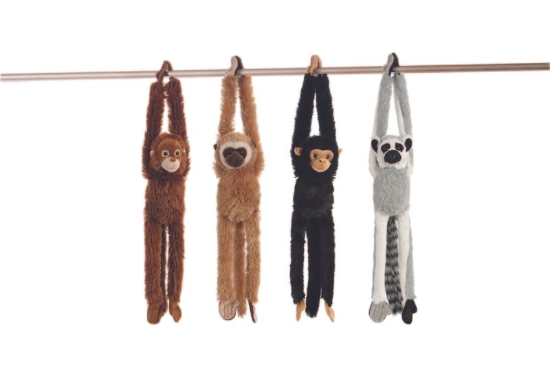 4 Assorted hanging Monkeys