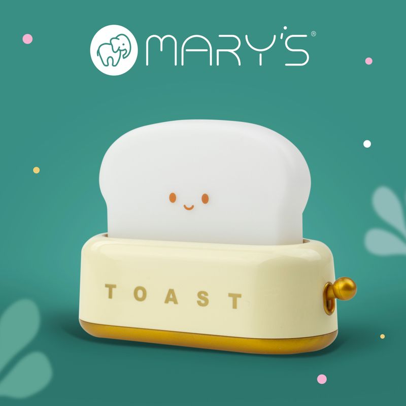 Mary's LED Night Lamp Toaster Yellow