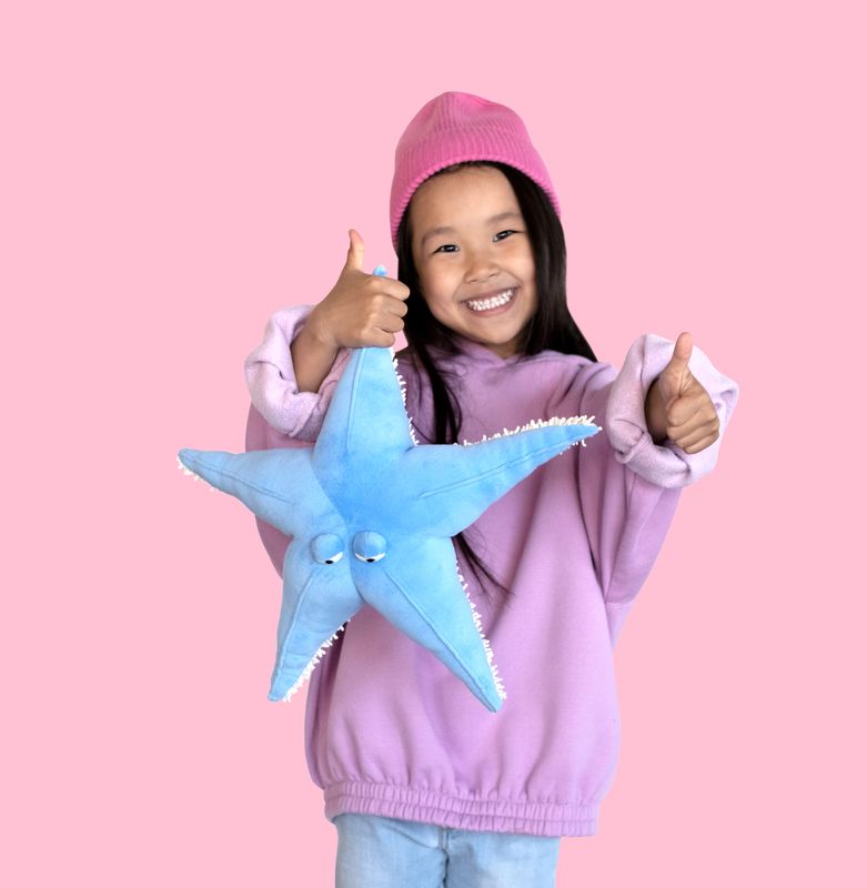 Plush Toy, Blue Sea Star 35 cm