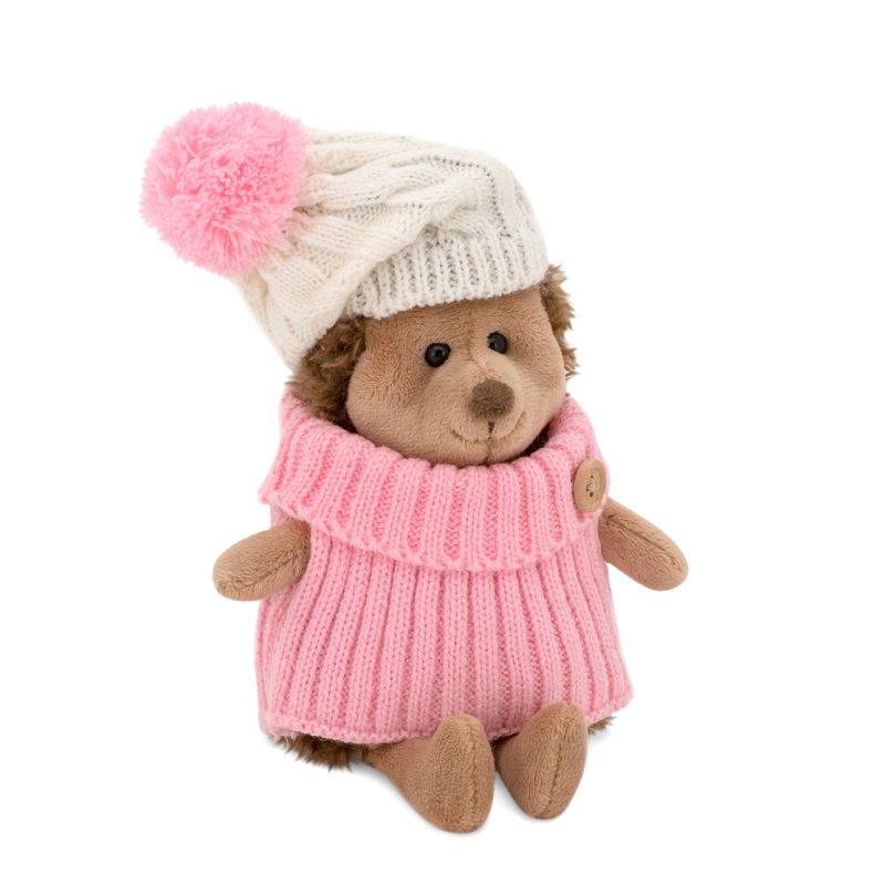 Fluffy the Hedgehog in White/Pink Hat 15 cm