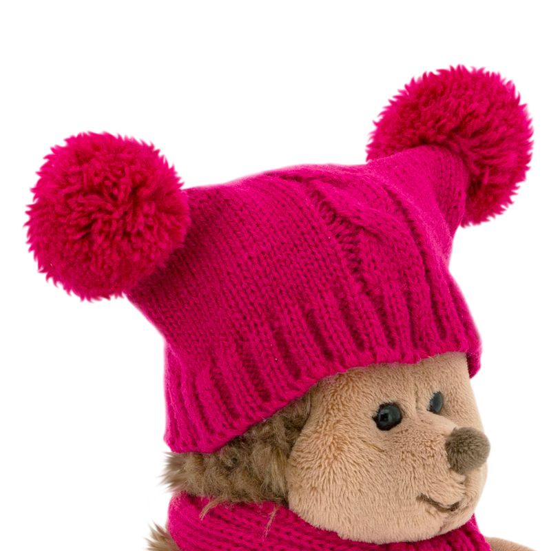 Fluffy the Hedgehog in Double-Pompon Hat 15 cm