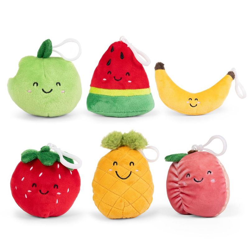Little Living Nature Clips Fruit Plush Keyrings