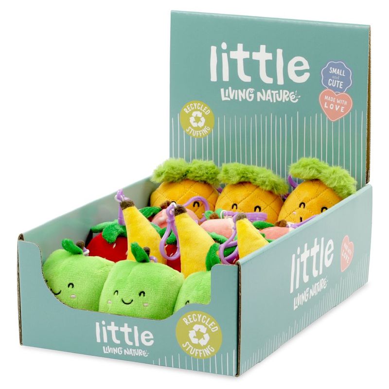 Little Living Nature Clips Fruit Plush Keyrings