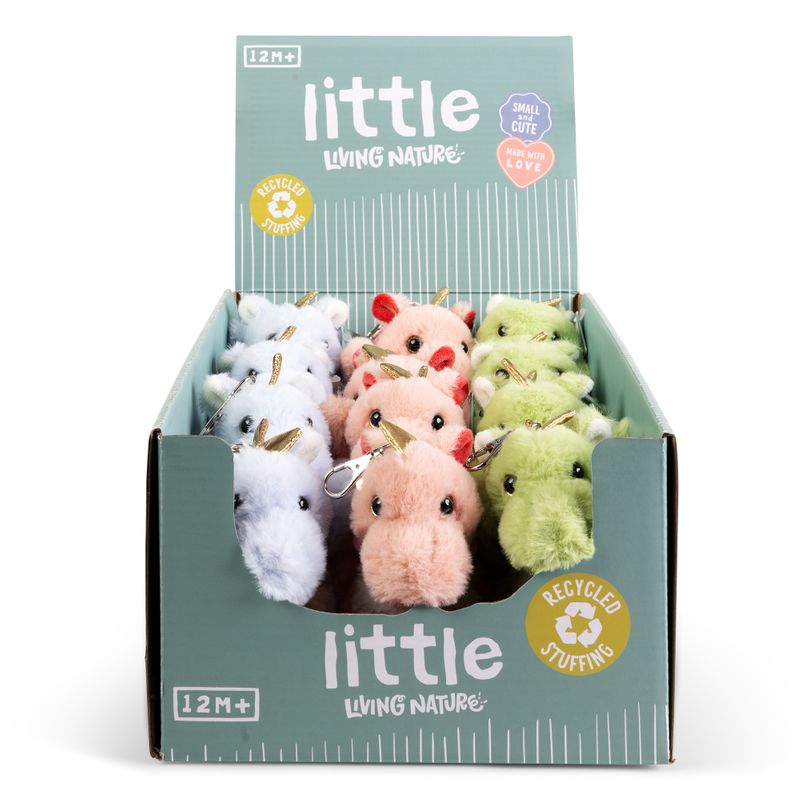 LITTLE Living Nature Clips Dragon Stuffed Animals Keyrings