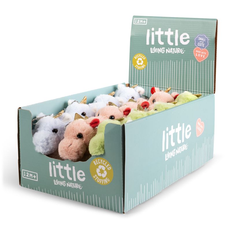 LITTLE Living Nature Clips Dragon Stuffed Animals Keyrings