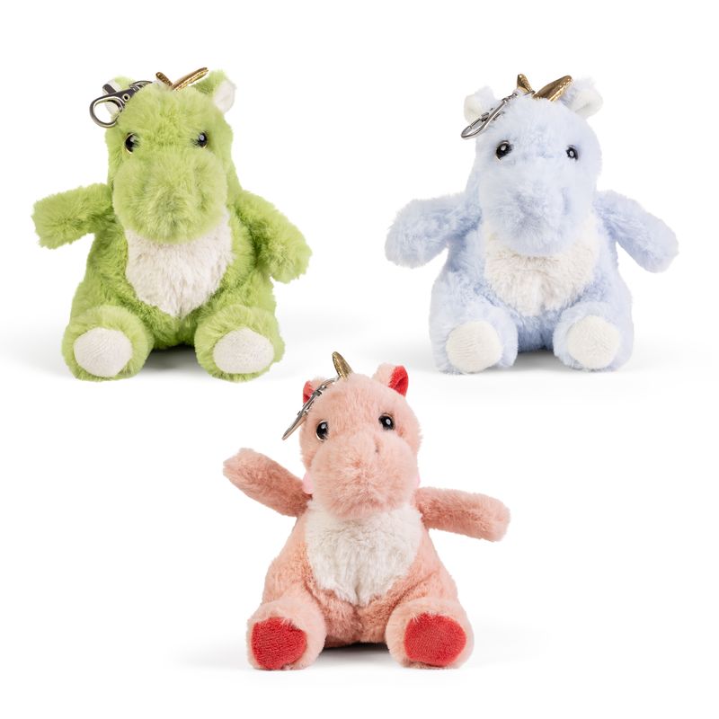 LITTLE Living Nature Clips Dragon Stuffed Animals Keyrings