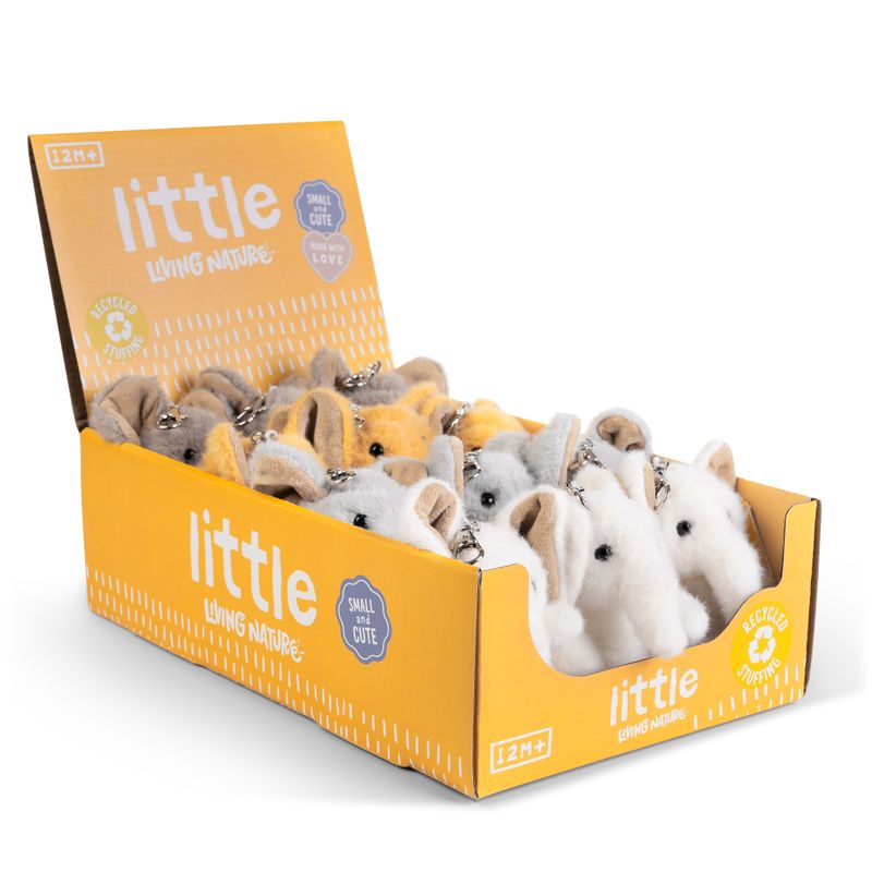 LITTLE Living Nature Clips Elephant Stuffed Animals Keyrings