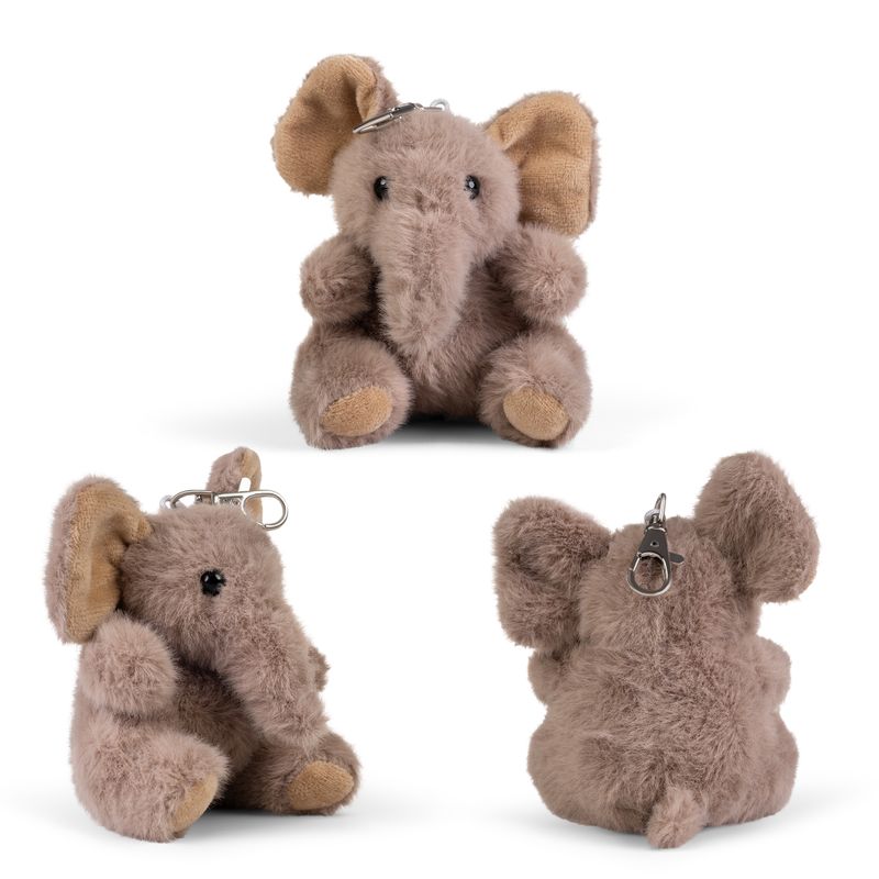 LITTLE Living Nature Clips Elephant Stuffed Animals Keyrings