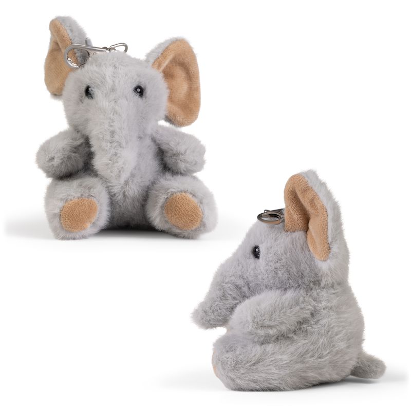 LITTLE Living Nature Clips Elephant Stuffed Animals Keyrings