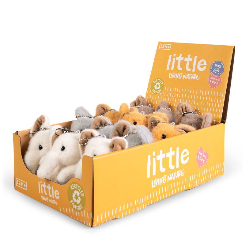 LITTLE Living Nature Clips Elephant Stuffed Animals Keyrings