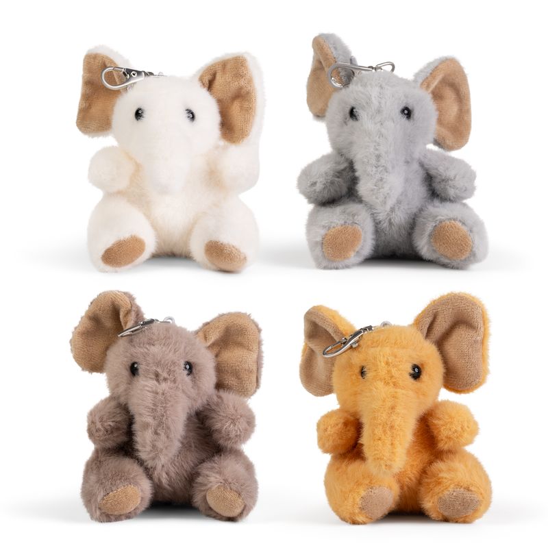 LITTLE Living Nature Clips Elephant Stuffed Animals Keyrings
