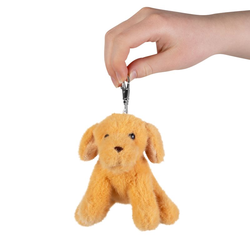 LITTLE Living Nature Clips Puppy Stuffed Animals Keyrings