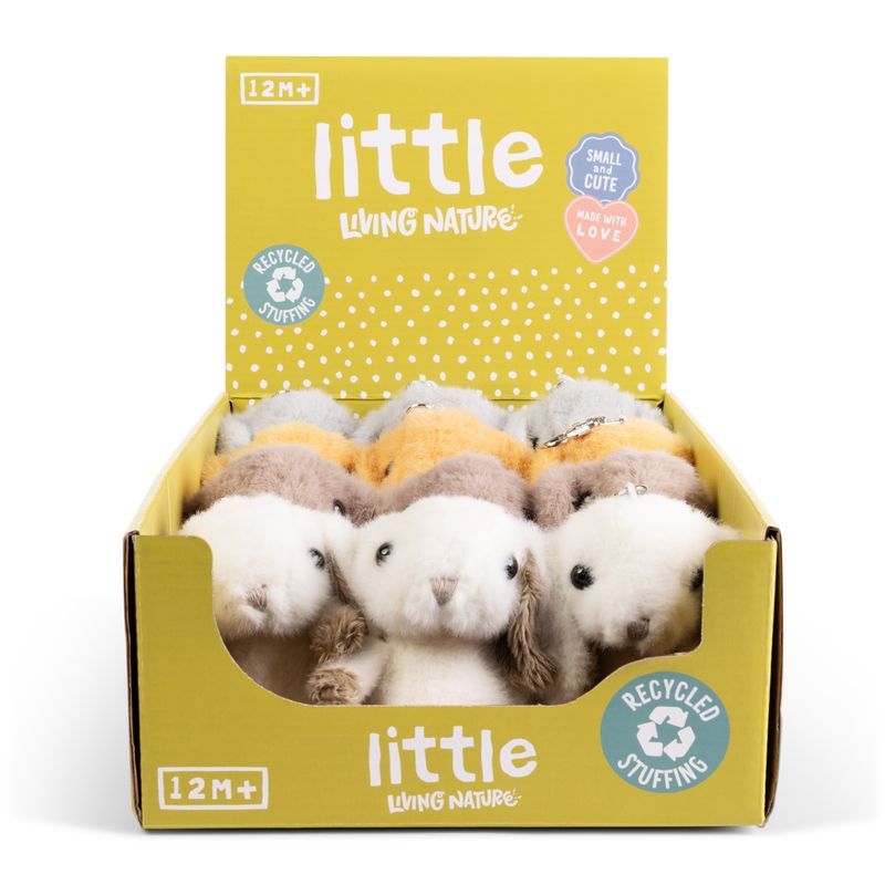 LITTLE Living Nature Clips Rabbit Stuffed Animals Keyrings