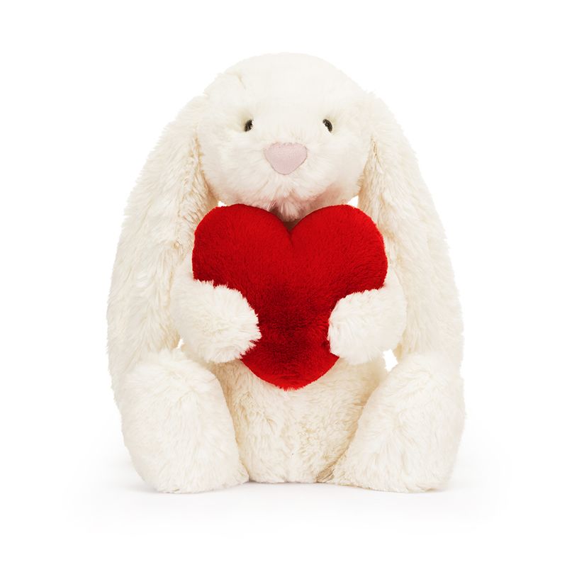 Bashful Red Love Heart Bunny Original (Medium)