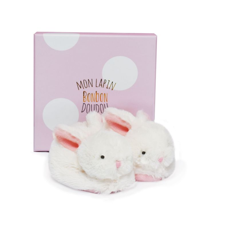 LAPIN BONBON - Booties with Rattle, Pink - 0/6 months
