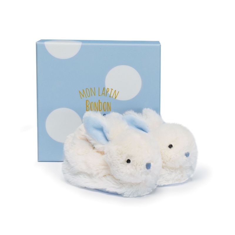 LAPIN BONBON - Booties with Rattle, Blue - 0/6 months