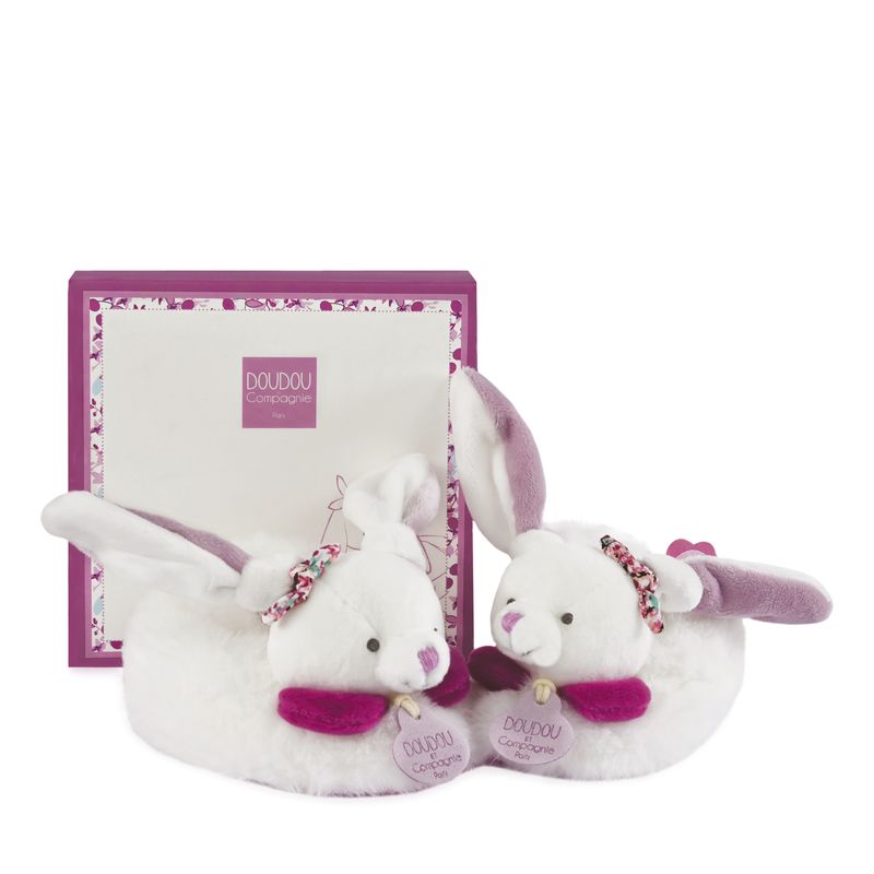 LAPIN CERISE  Booties with Rattle