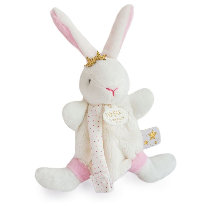 LAPIN ETOILE  - Comforter Bunny with Pacifier Holder
