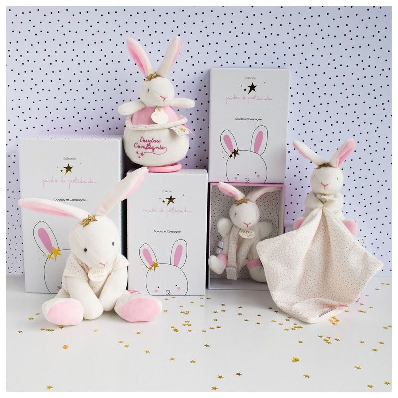 LAPIN ETOILE  - Comforter Bunny with Pacifier Holder