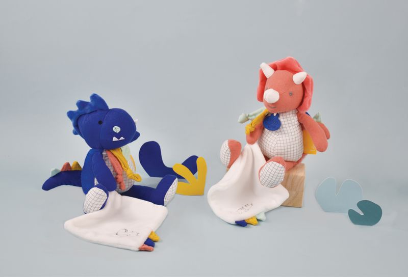 LES CALINOSAURES - SASHOU, Doll With Soother (Blue)