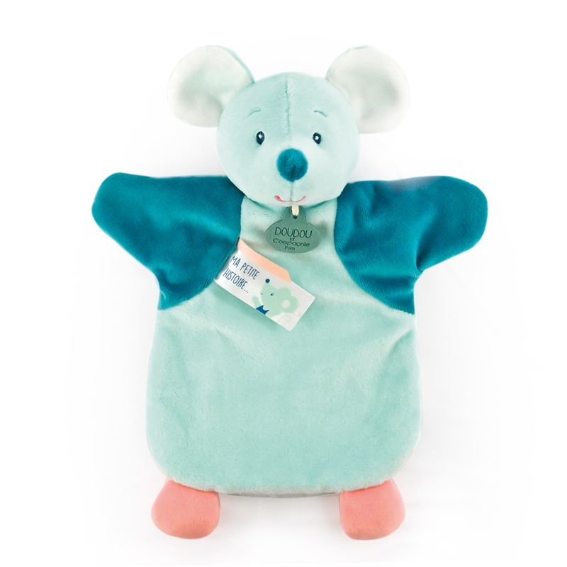 SOOTHER HAND PUPPET - Green Mouse