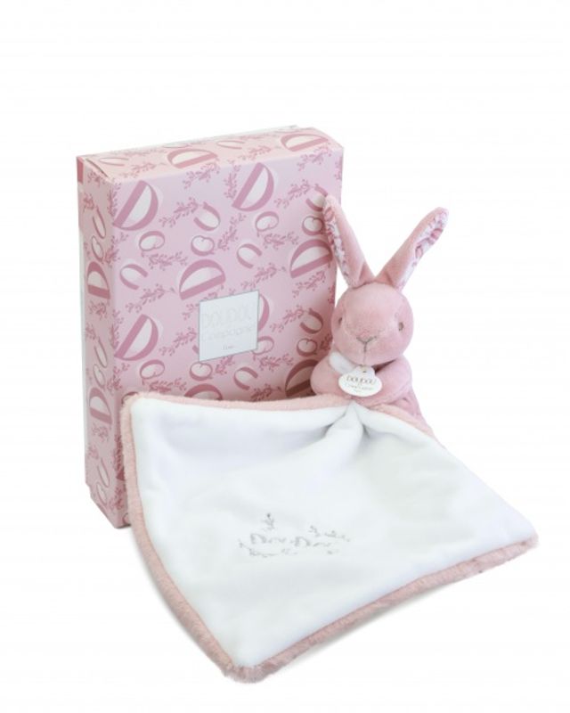 BUNNY DOUDOU BUNNY with a comforter pink