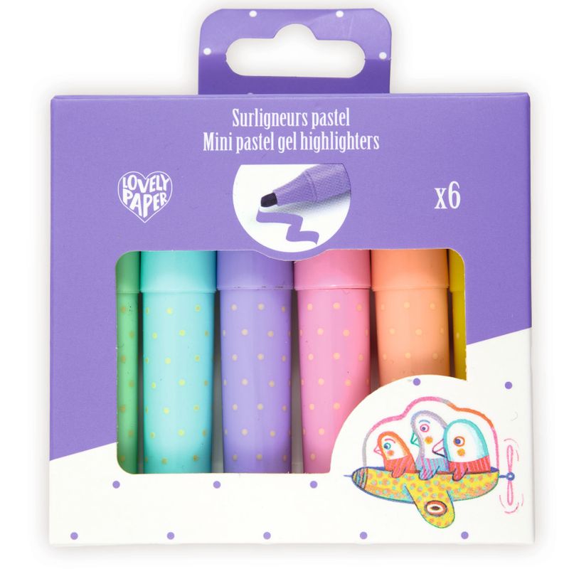 6 Mini Pastel Highlighters