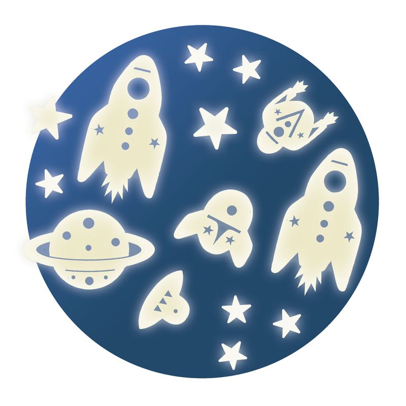 Glow in the Dark Stickers, Space Mission