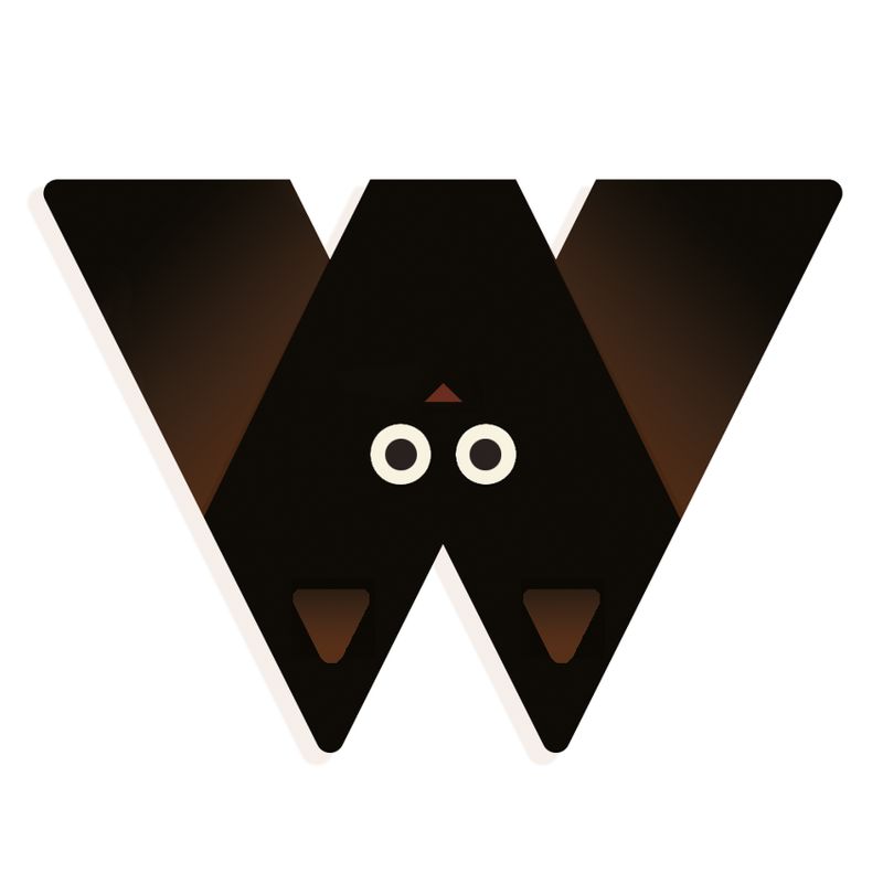 Graphic Letter - W