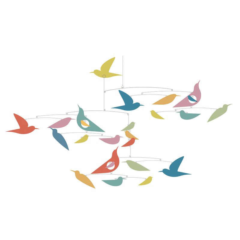Paper Mobile: Multicolored birds - FSC MIX
