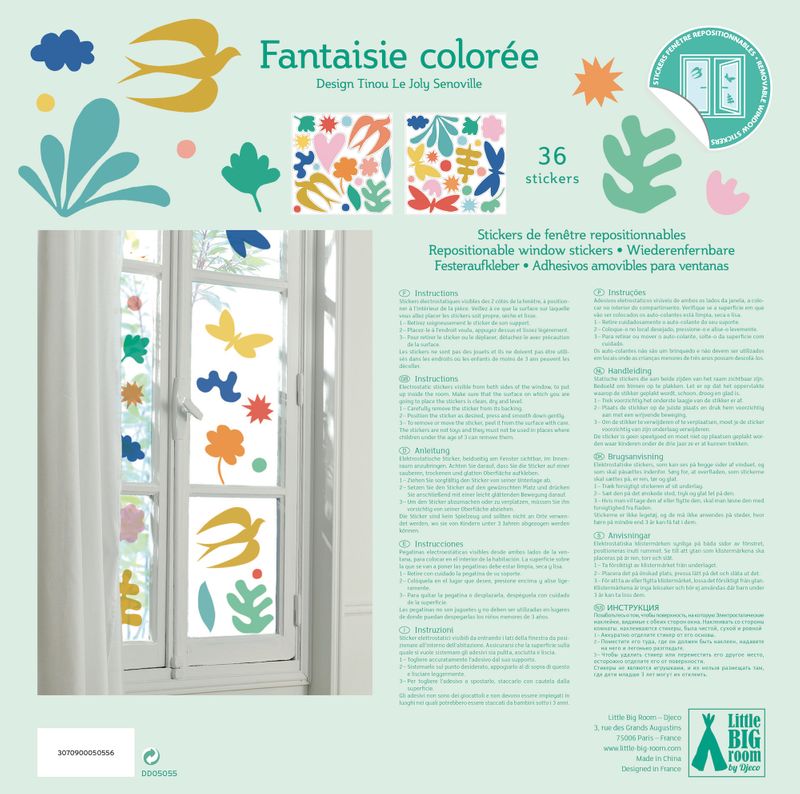 Window Sticker, Colored Fantasy