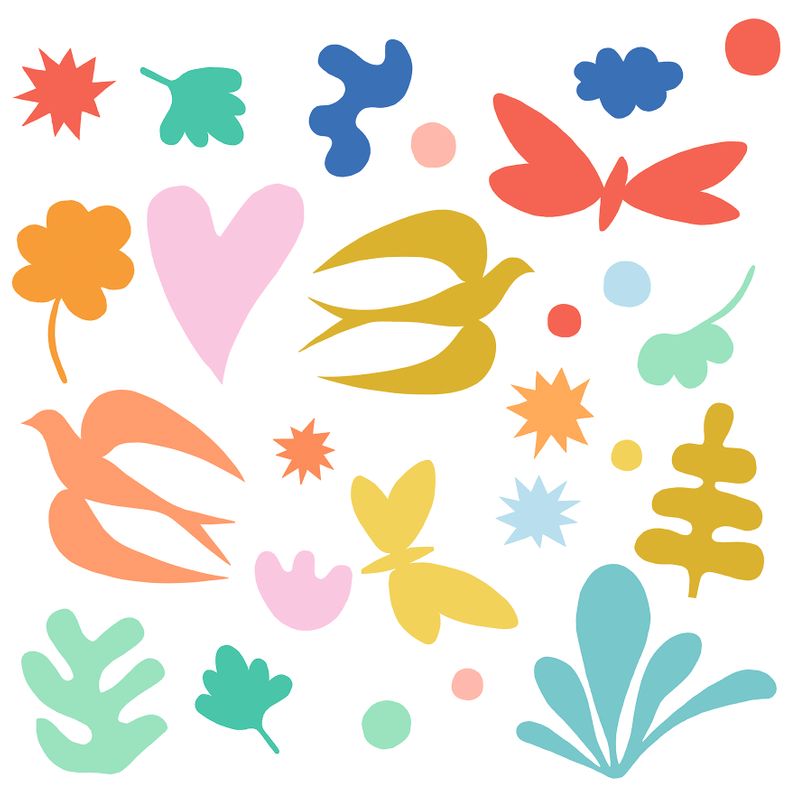 Window Sticker, Colored Fantasy