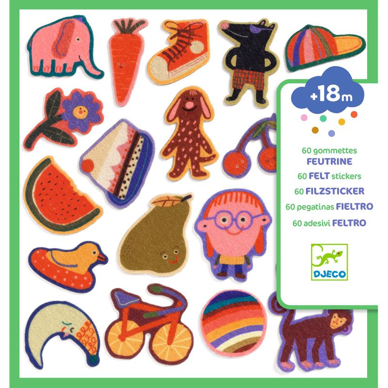 60 Felt Stickers - The Silly Ones!