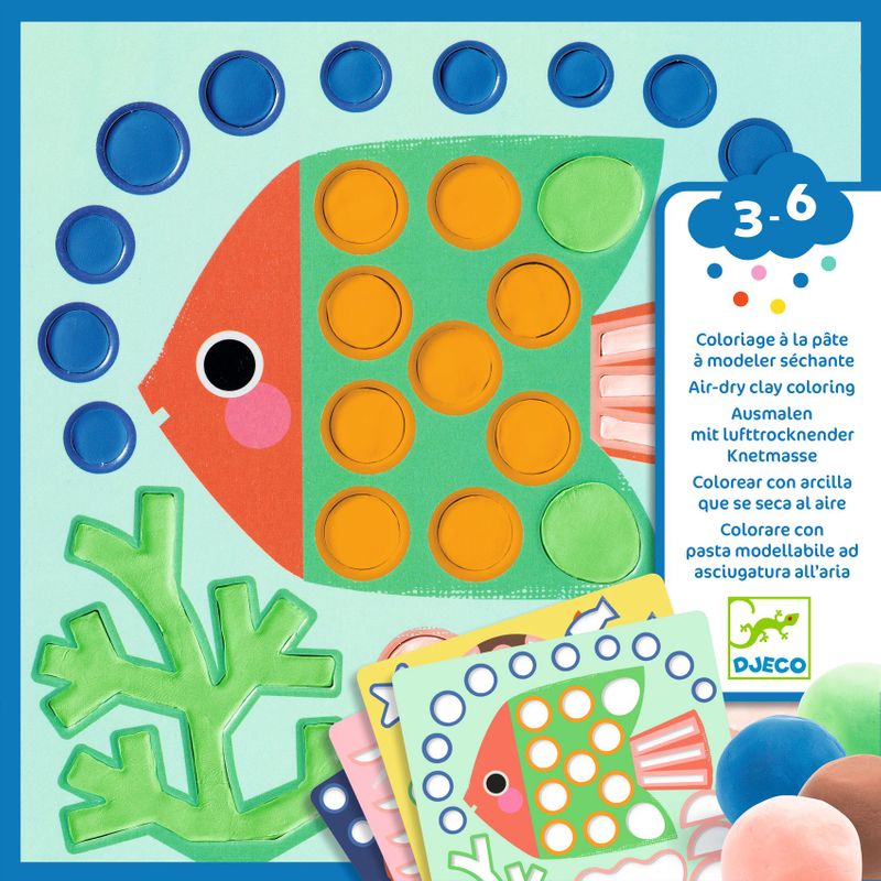 Air-Dry Clay Coloring - Cheeky Underwater