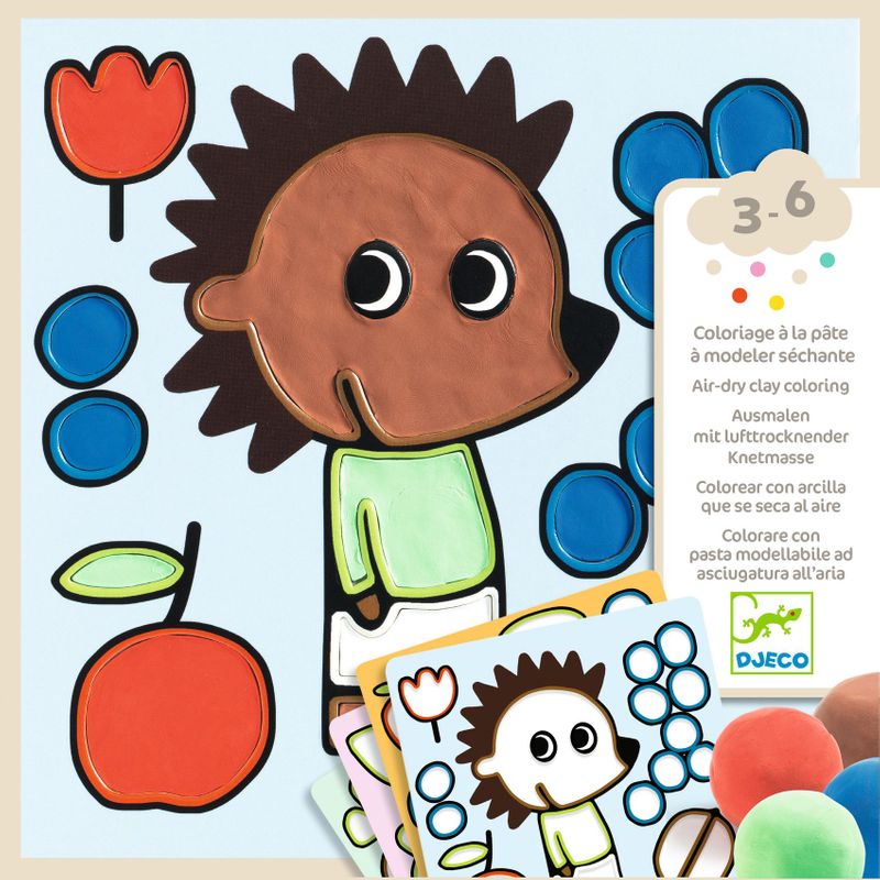 Air-Dry Clay Coloring - Naughty Garden Friends