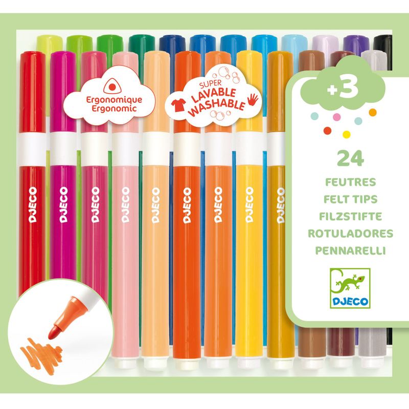 24 Super Washable Markers