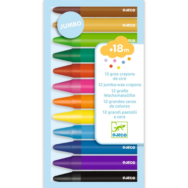 12 Jumbo Wax Crayons