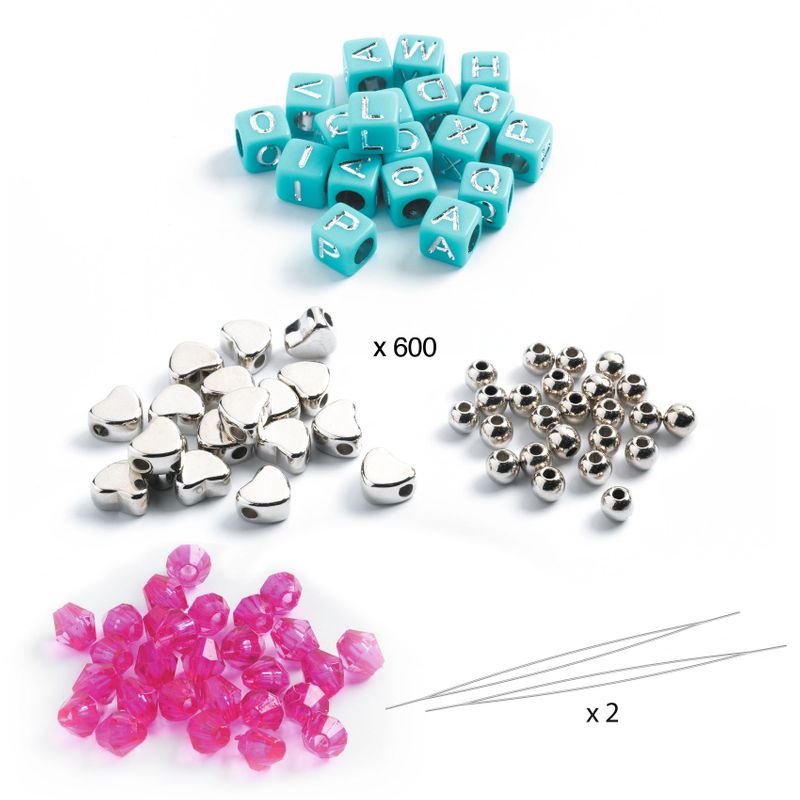 Alphabet Beads, Silver
