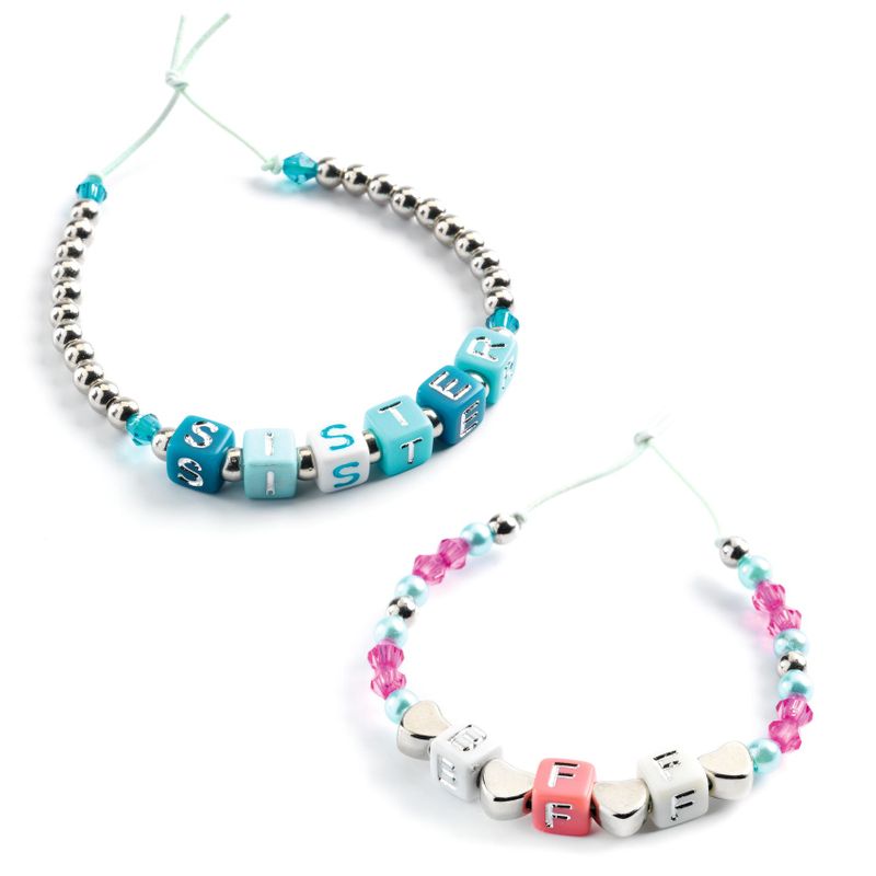 Alphabet Beads, Silver
