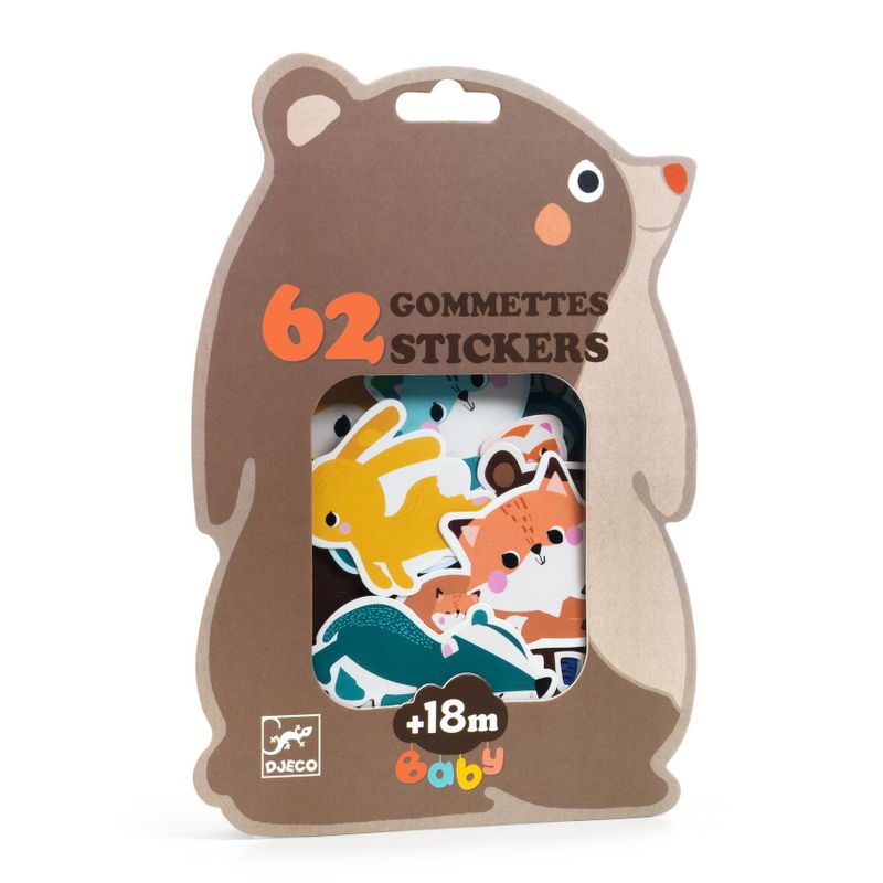 62 Gommettes Stickers - Forest Animals