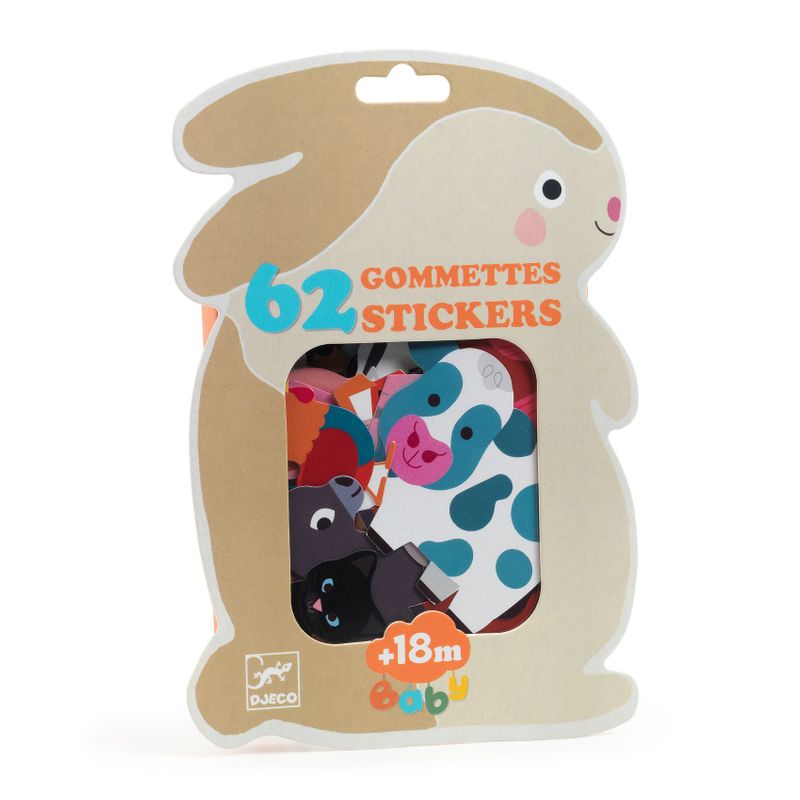 62 Gommettes Stickers - Farm Animals
