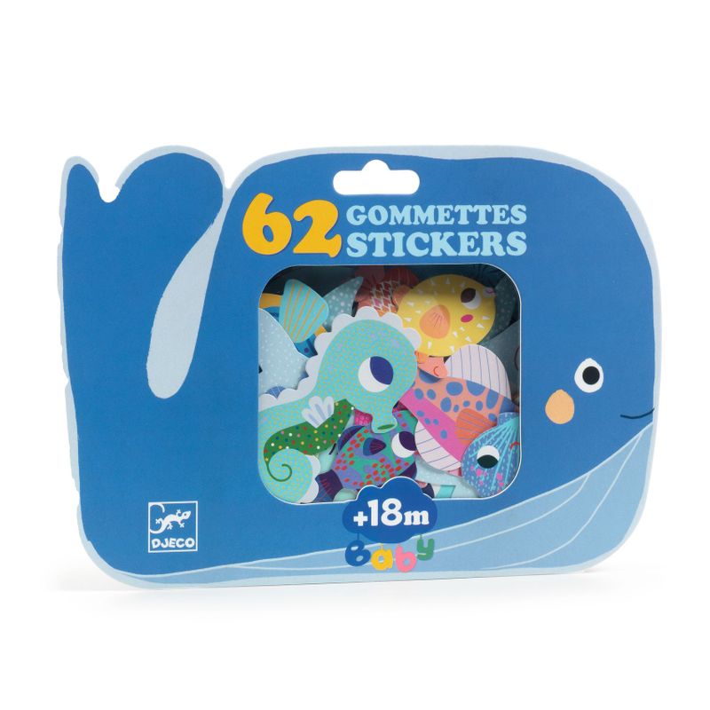 62 Gommettes Stickers - Sea Animals