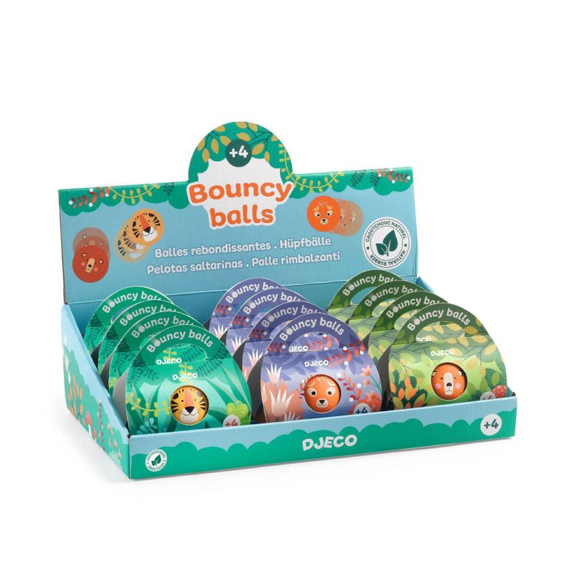 Assorted Bouncing Balls, Wild - Display 12 pcs