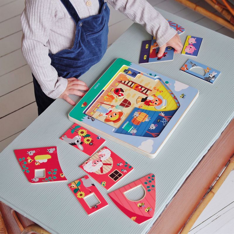 3 Layer Puzzle - Chez Moo, 12 pcs