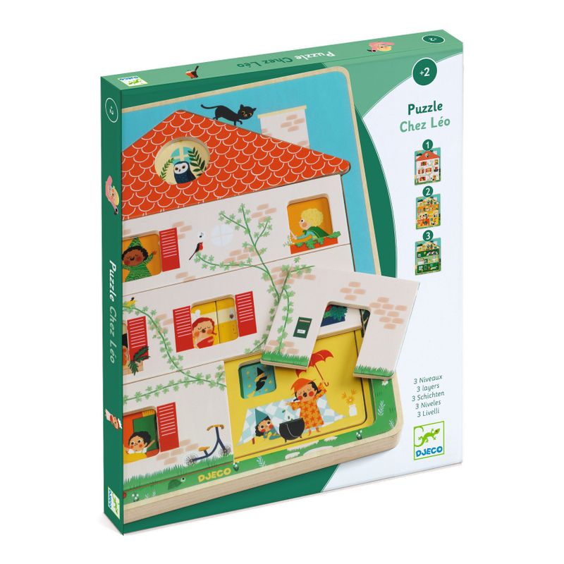 3 Layer Puzzle - Chez Leo - 12 pcs - FSC 100%
