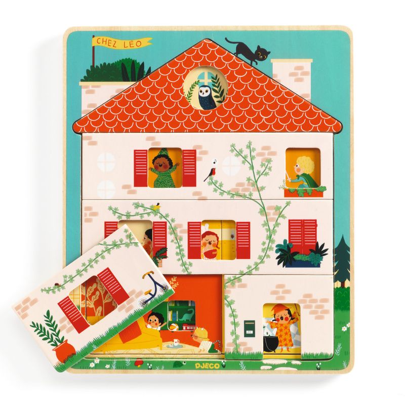 3 Layer Puzzle - Chez Leo - 12 pcs - FSC 100%